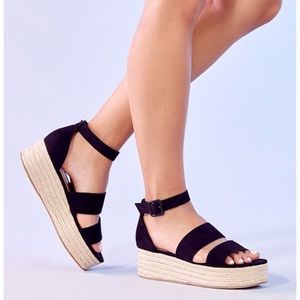Black Platform Espadrilles